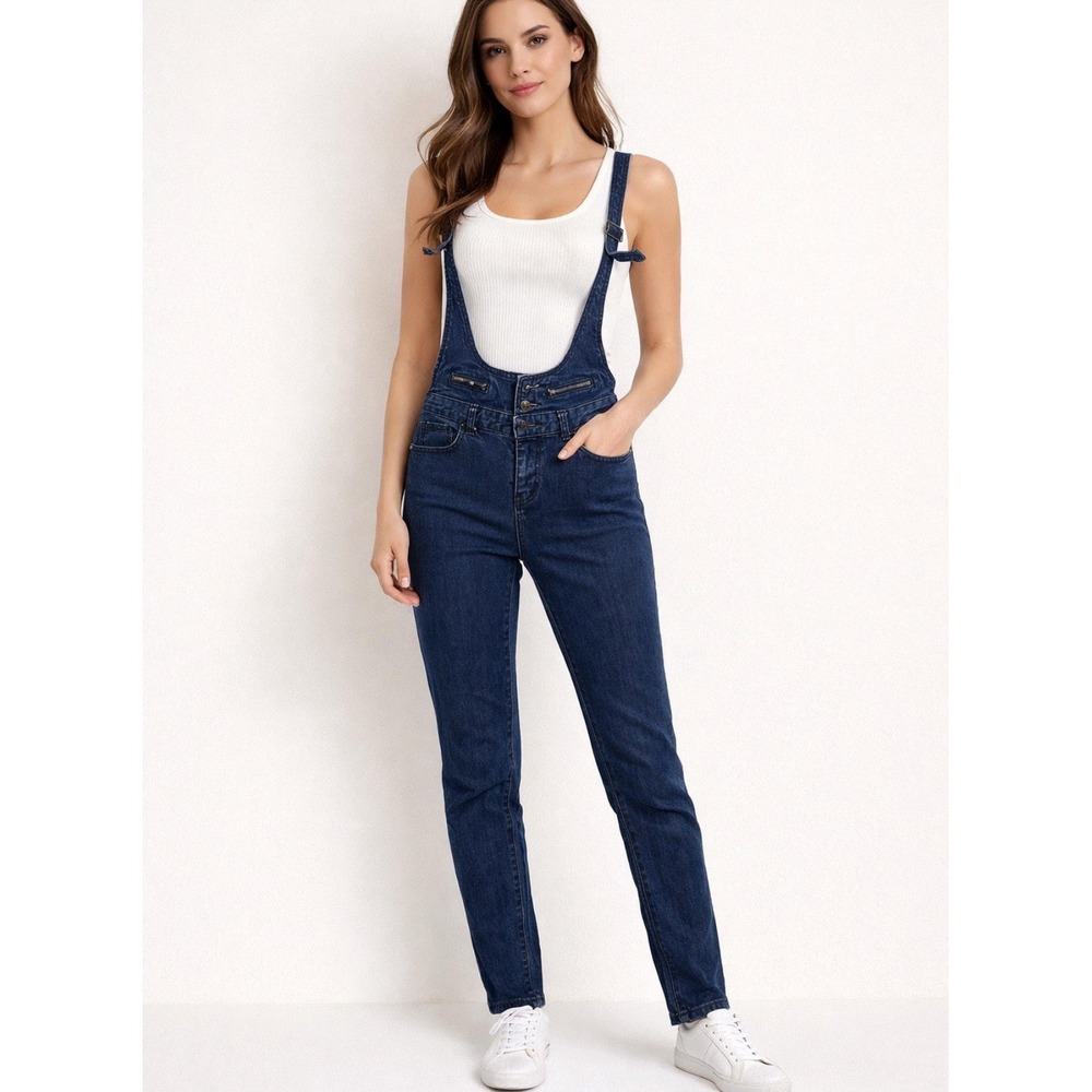 Vintage Denim Overall Waiters XS Railroad Y2K 90's Indie Streetwear Belt Loop
